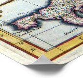 ポスター – 14世紀のイギリスの地図 (角)