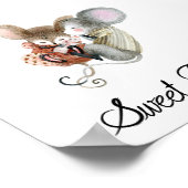 ポスター(15,2 x 15,2cm) – かわいい小さなネズミ ポスター (角)