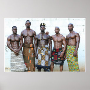 ポスター、5人の戦士、Coteのd'Ivoire、西アフリカ ポスター