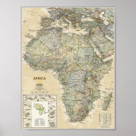 ポスター – Africa National Geographic Map (正面)