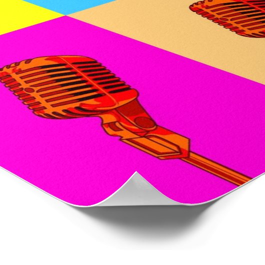 ポスター – Art ポップ・アートの Microphone (角)