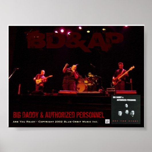 ポスター – BD&APコンサート「Are You Ready」プロモーション (正面)