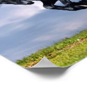 ポスター – Black Friesian Horse ランニング's Free (角)