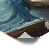 ポスター – Blue 航海の Pirate Pin-Up Girl AI Image (角)