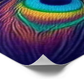 ポスター – Blue Peacock, Feather (角)