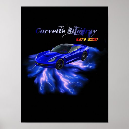 ポスター： Chevy Corvette ポスター (正面)