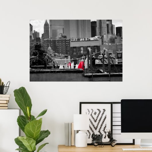 ポスター: Clothesline ポスター (ホームオフィス)