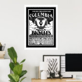 ポスター Columbia Bicycles 1886 年の広告 (ホームオフィス)