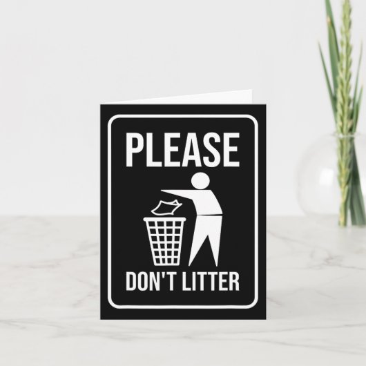 ポスター Don't Litter 地球の日 リサイクル カード (正面)
