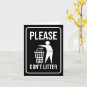 ポスター Don't Litter 地球の日 リサイクル カード (黄色い花)
