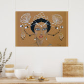 ポスター"Eastern Elegance"元。アジア/アールデコ ポスター (キッチン)