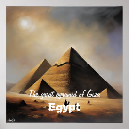 ポスター | Egito |ギザ |油彩画 | AIコンテンツ