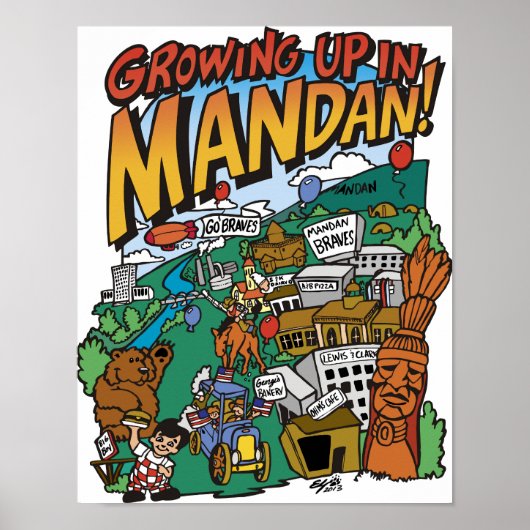 ポスター「Growing up in Mandan」 ポスター (正面)