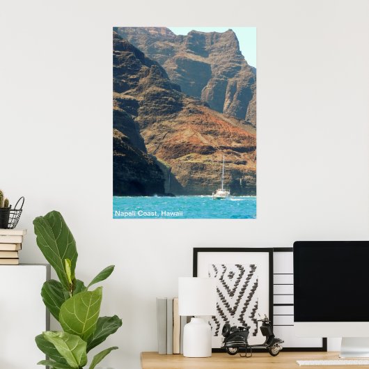 ポスター – Hawaii Coastline (ホームオフィス)