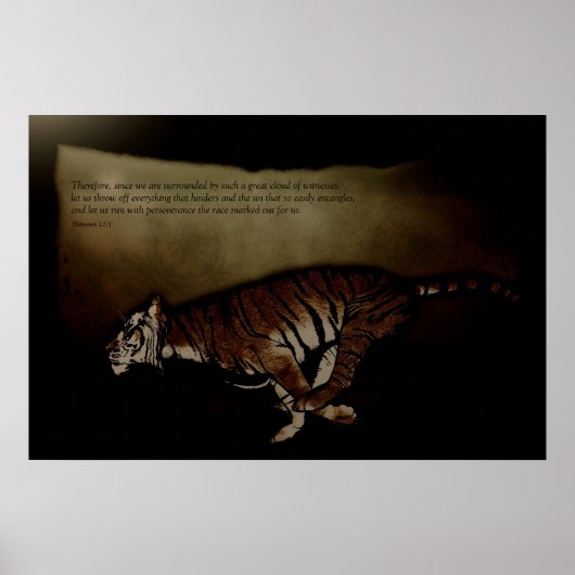 ポスター – Hebrews 12:1 – 私たち走に!感動的 (正面)