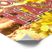 ポスター – Honolulu Hawaiiハイビスカス付 (角)