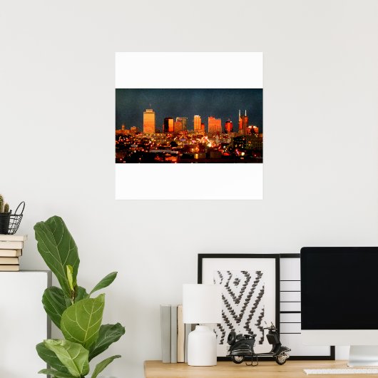 ポスター – Nashville Skyline at Sunset (ホームオフィス)