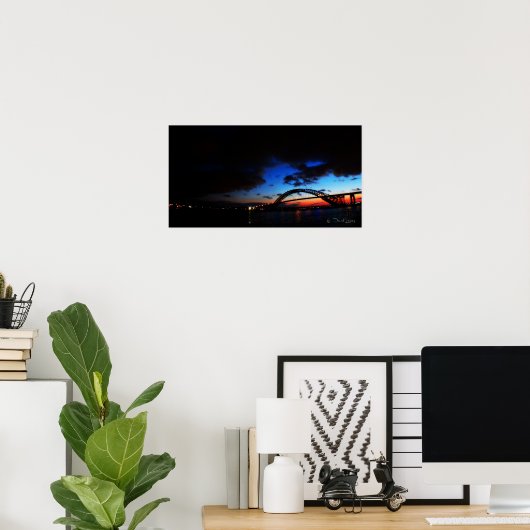 ポスター~NJバイヨンヌのバイヨンネ橋 ポスター (ホームオフィス)