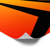 ポスター: Orange Spiral Pattern: Vectorスケッチ ポスター (角)