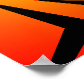 ポスター: Orange Spiral Pattern: Vectorスケッチ ポスター (角)