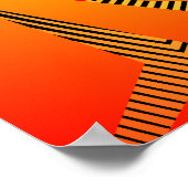 ポスター： Orange Spiral Pattern: Vectorスケッチ ポスター (角)