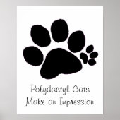ポスター – Polydactyl Paw Print (正面)