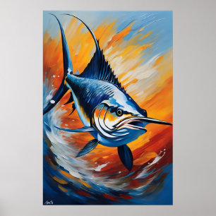 ポスター Sailfish 油彩画スタイル
