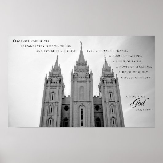 ポスター – Salt Lake City Utah LDS Temple (正面)