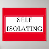 ポスター – SELF ISOLATING (正面)