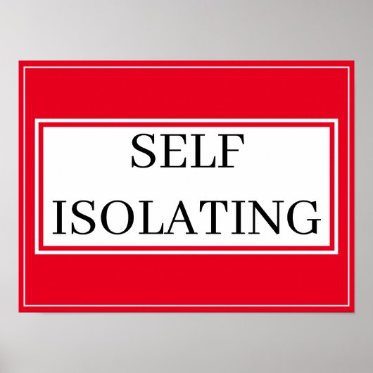 ポスター – SELF ISOLATING (正面)
