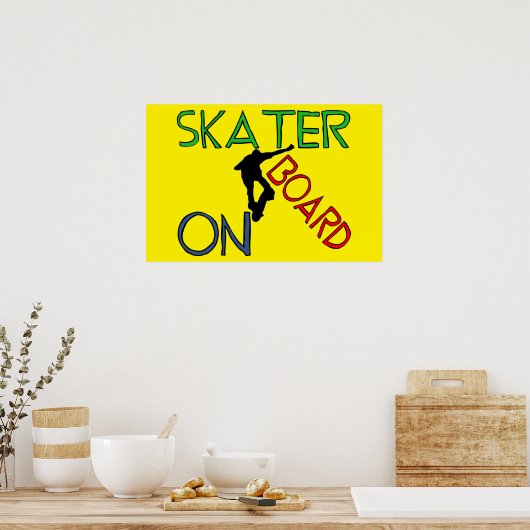 ポスター – Skater On Board (キッチン)
