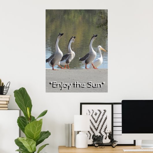 ポスター – Sun Loving Geese (ホームオフィス)