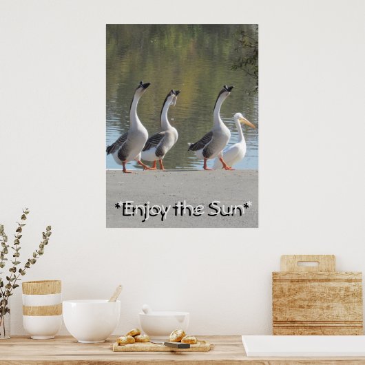 ポスター – Sun Loving Geese (キッチン)
