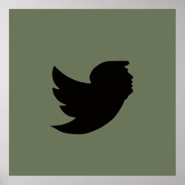 ポスター – T鳥デザイン – 緑/黒