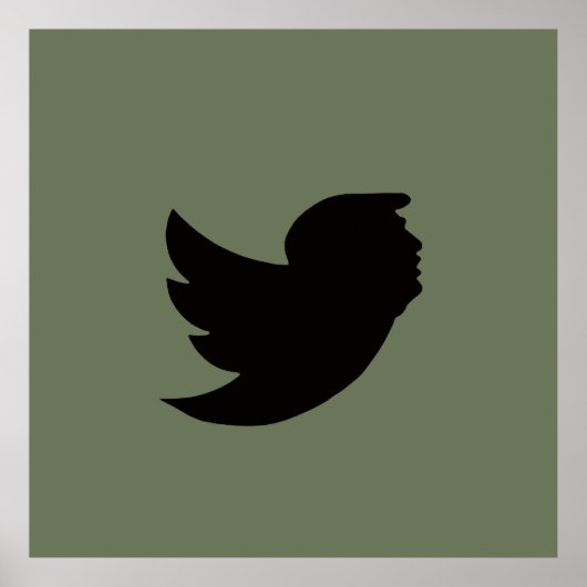 ポスター – T鳥デザイン – 緑/黒 (正面)