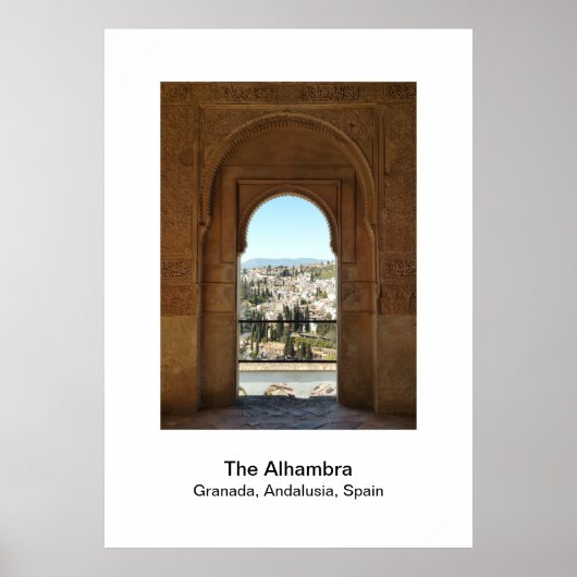 ポスター – The Alhambra Granada, Andalusia，スペイン (正面)