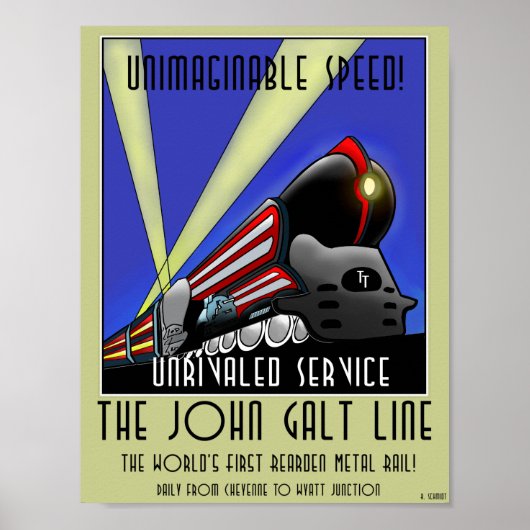 ポスター – The John Galt Line Travel Poster (正面)