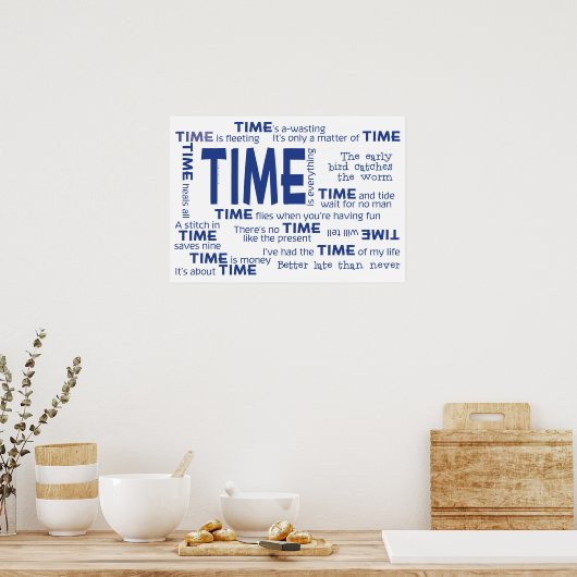 ポスター – Time Proverbs [Blue] (キッチン)