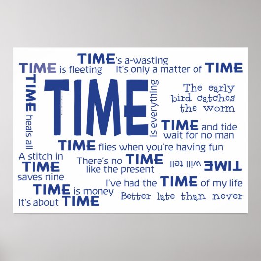 ポスター – Time Proverbs [Blue] (正面)