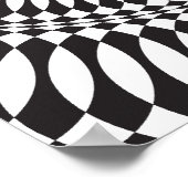 ポスター：Vertigo：白黒抽象芸術 ポスター (角)