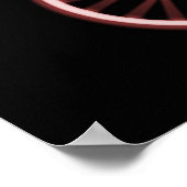 ポスター – X線スケルトンサイクリングブラック赤 (角)