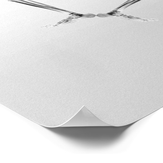 ポスター – X RAY SKELETON JOY LEAP B&W (角)