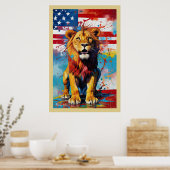 ポスターAbs_2505ライオン ポスター (キッチン)