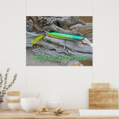 ポスターAJSポッパー水ドラゴン魚釣り時間 ポスター (キッチン)