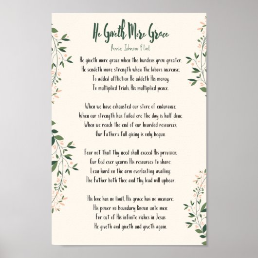 ポスターAnnie Johnson Flint - He Give More Grace ポスター (正面)