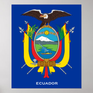 ポスターECUADOR*の紋章付き外衣 ポスター