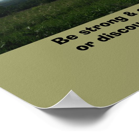 ポスターJoshua 1:9 「強く、勇気ある」 ポスター (角)