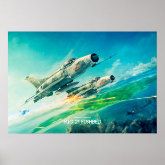 ポスターMikoyan-Gurevich MiG-21フィッシュベッド ポスター