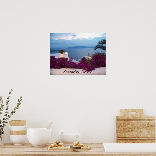 ポスターSantorini Greece ポスター (キッチン)