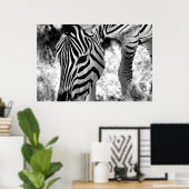 ポスターZebraクローズアップ ポスター (ホームオフィス)